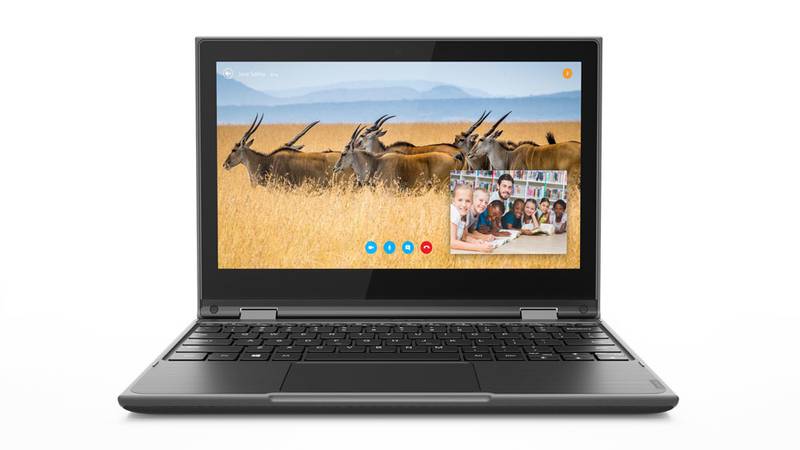 Lenovo 300e Windows 2nd Gen Intel? Celeron? N N4120 Hybrid (2-in-1) 29.5 cm (11.6") Touchscreen HD 4 GB LPDDR4-SDRAM 64 GB eMMC Wi-Fi 5 (802.11ac) Windows 10 Pro Education Black